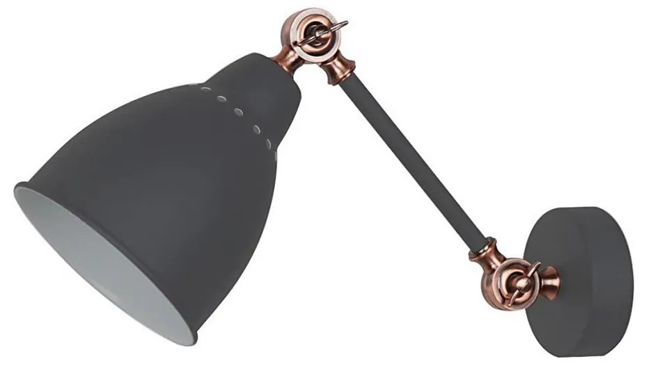 ITALUX MB-HN5010-1-B - Lampada da parete SONNY 1xE27/60W/230V antracit