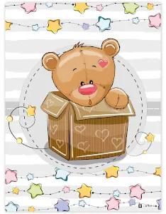 Quadro dell'orsetto nella scatola per camera bambini | Inspio