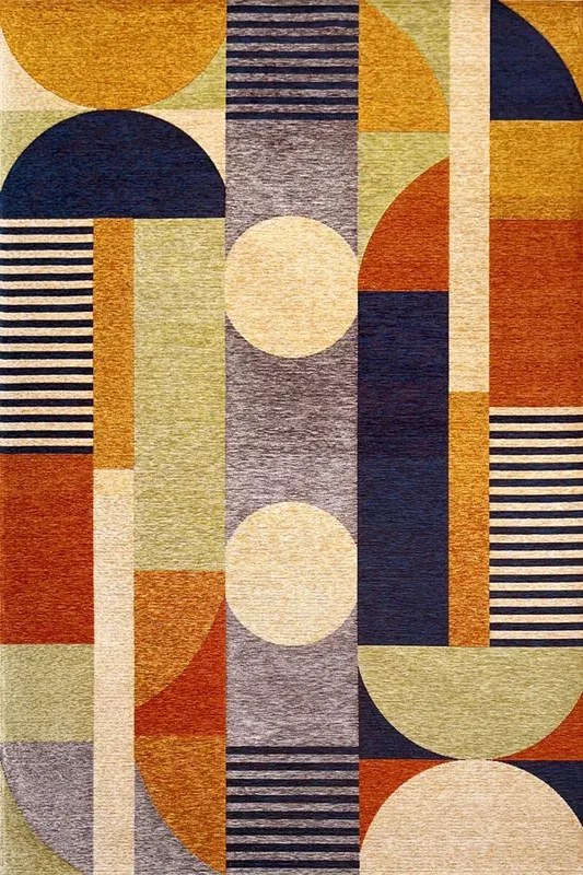 Tappeto Modern kilim geometrico in acrilico multicolore, L 190 x L 133 cm