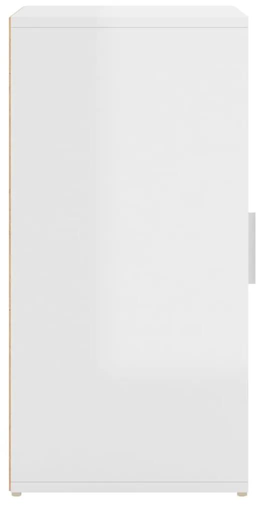 Scarpiera Bianco Lucido 32x35x70 cm in Truciolato