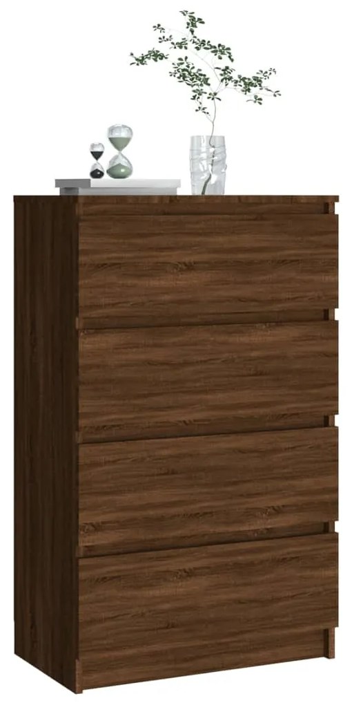 Credenza rovere marrone 60x35x98,5 cm in legno multistrato