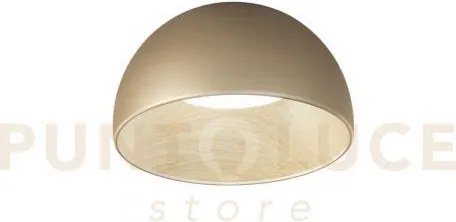 Plafoniera led coco oro 30w 3840 lm 3000 4000 6500k d.35cm effetto ...