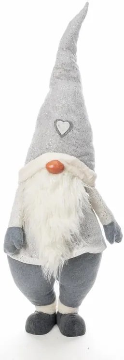 Figura natalizia grigio / argento folletto L 55 x P 32 x H 150 cm