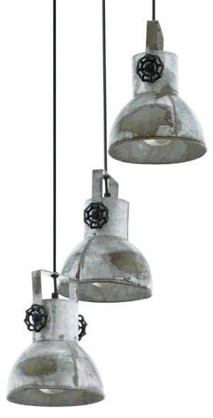Eglo 49647 - Lampadario a sospensione con filo BARNSTAPLE 3xE27/40W/230V