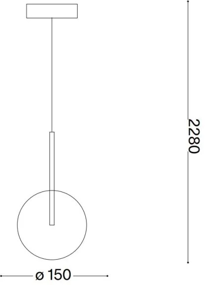 Ideal Lux - Lampadario LED a sospensione con filo EQUINOXE 1xG4/2W/230V diametro 15 cm cromo/fumé