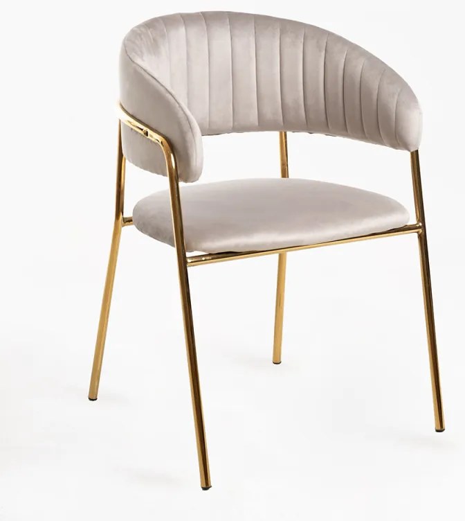 Sedia Moniel Golden Velluto - Grigio