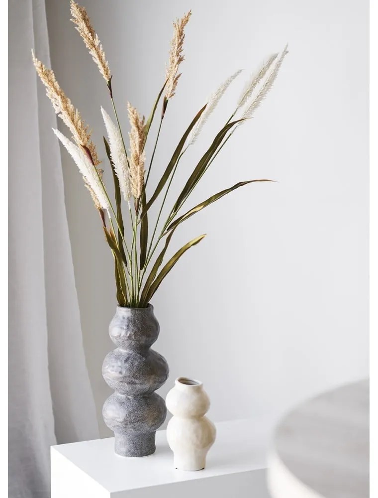 Vaso beige in ceramica (altezza totale 19,5 cm) Rona – House Nordic