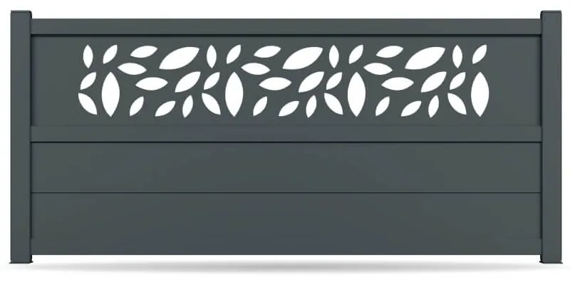 Recinzione, alluminio, modello Bologna, Antracite, 700 x 500 mm, configura individualmente