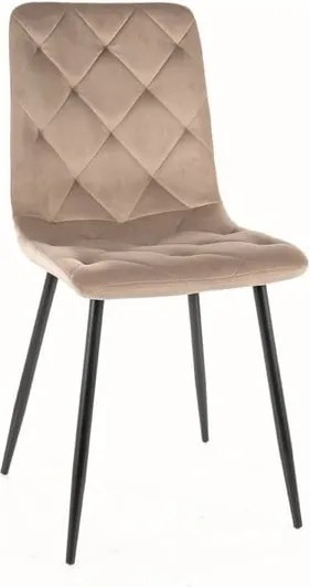 Sedia Jerry velluto beige velluto Blu40