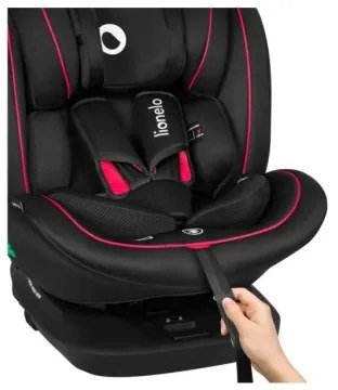 Lionelo - Seggiolino auto BASTIAAN i-Dimensioni 40-150 cm nero/rosso