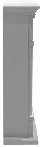 Camino elettrico caminetto da terra ADAMS in legno Bianco L107 x P24 x H95,2