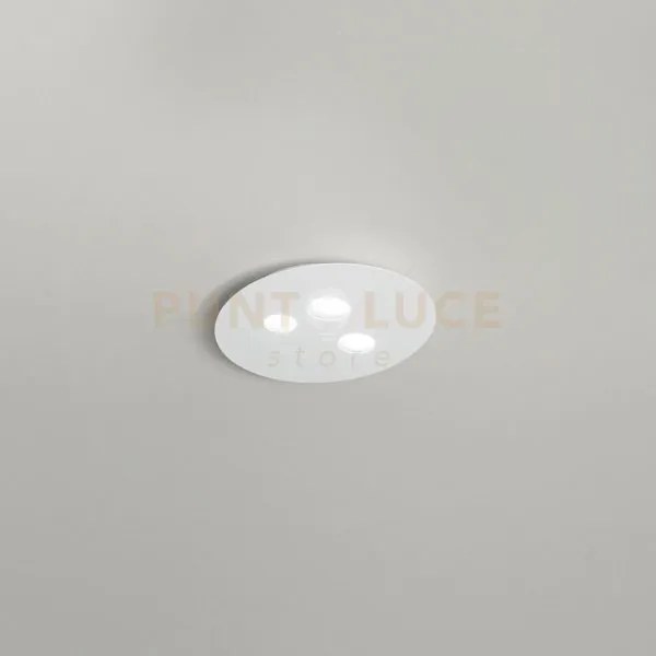 Luna p/p - plafoniera metallo e alluminio bianco 3 luci attacco gx5...