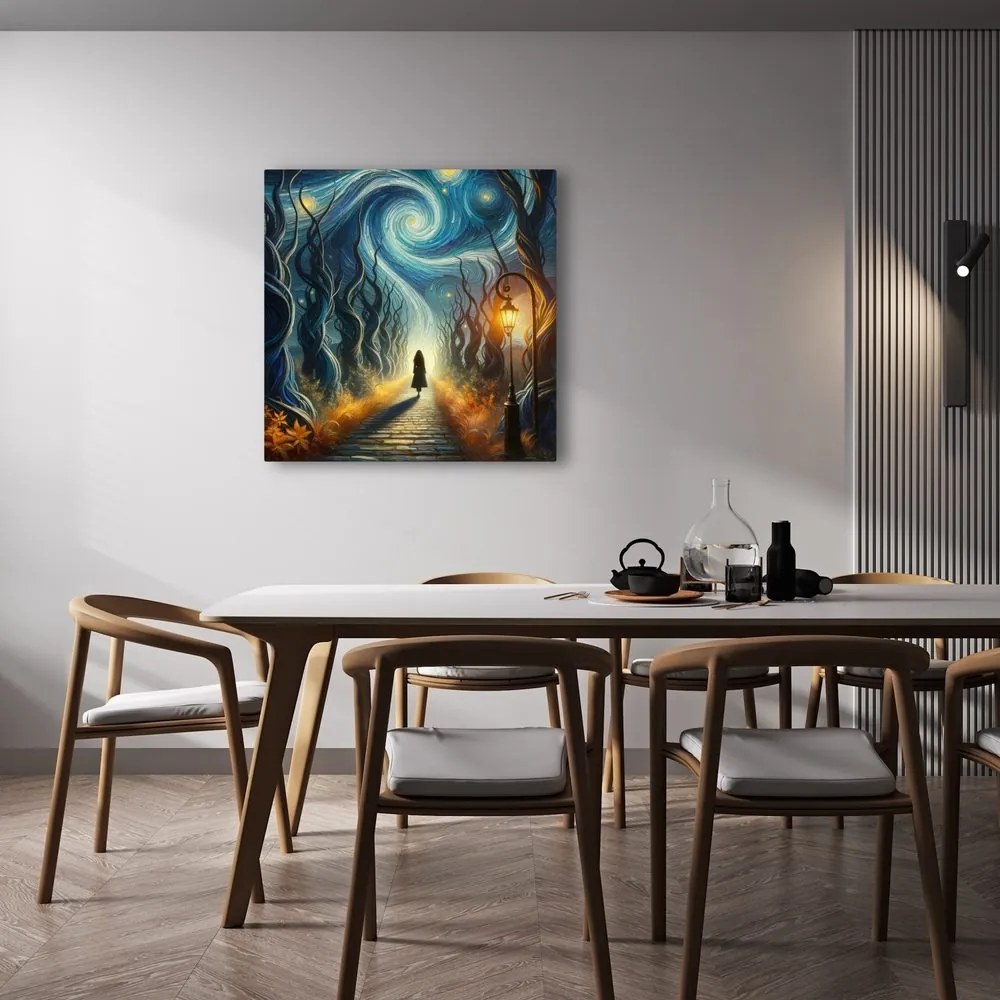 Quadro su tela – Notte stellata nel bosco