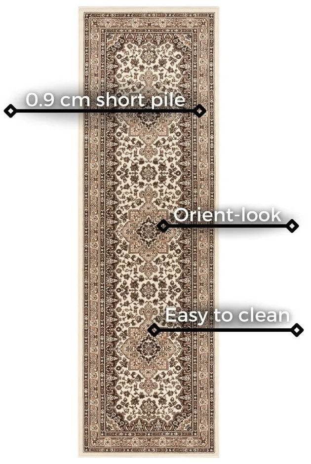 Runner beige , 80 x 250 cm Parun Tabriz - Nouristan
