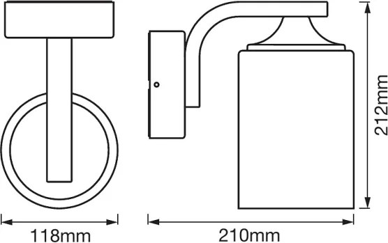 Ledvance - Applique da esterno CYLINDER 1xE27/60W/230V IP43