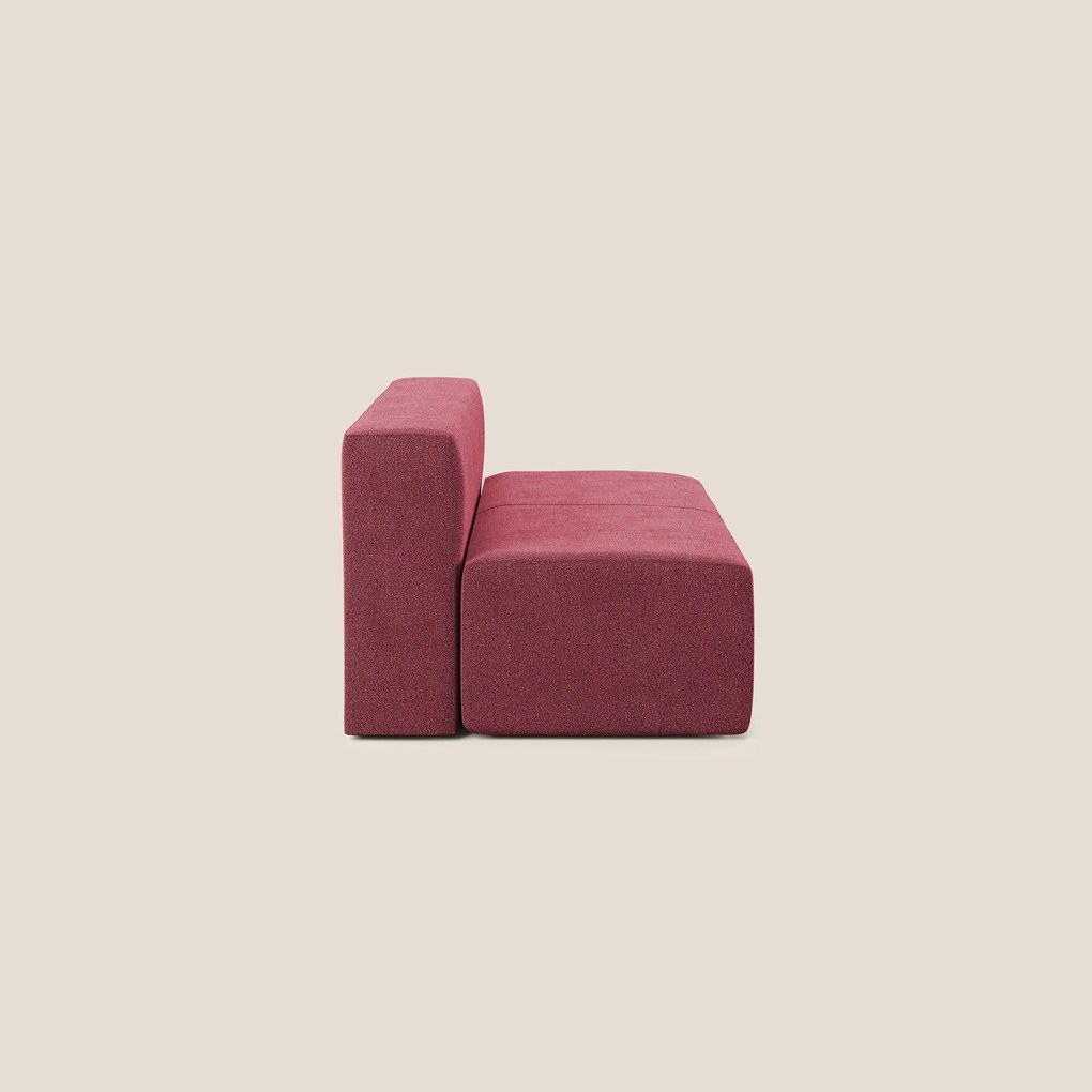 Nettuno modulo centrale maxi in morbido tessuto bouclè T07 rosso