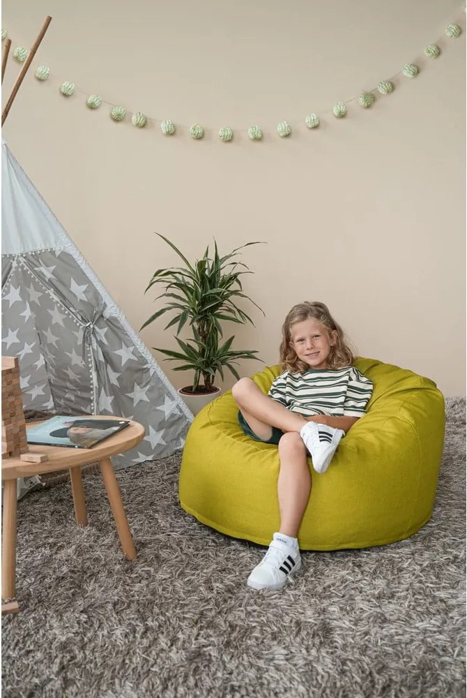 Pouf a sacco per bambini grigio chiaro Om 85 – SLOWDOWN