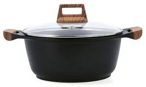 Casseruola con coperchio Quid Karbon Alluminio fuso Nero 20 cm