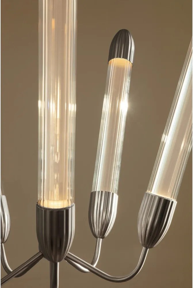 Lampadario argentato in acciaio con paralume in vetro ø 69 cm Lemon Squeeze – UMAGE