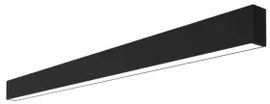 Plafoniera Lineare Nera da soffitto in Alluminio per Striscia LED 1 e 2 metri Variante Lunghezza 2 Metri