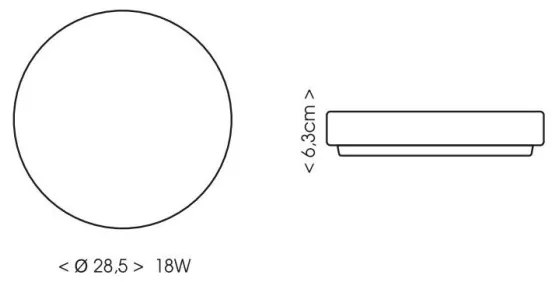 Ecolite W3090-18W - Plafoniera LED da bagno LIRA LED/18W/230V IP44