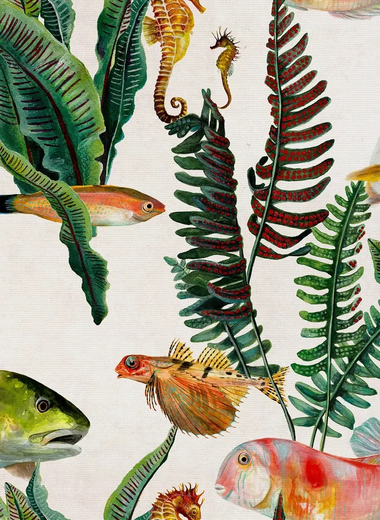 Coordonne Carta da parati Bank of Fish - Swan