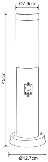 Globo 3158AS - Lampada da esterno con sensore BOSTON 1xE27/15W/230V