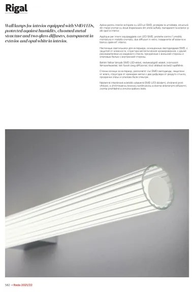 Redo 01-2591 - Illuminazione LED per specchio da bagno RIGAL LED/12W/230V IP44 cromo/bianco