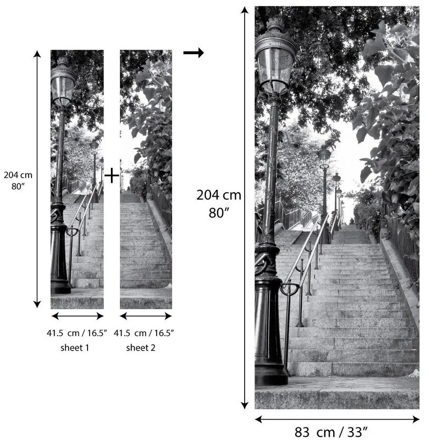 Adesivo per porte di scale Parisian - Ambiance