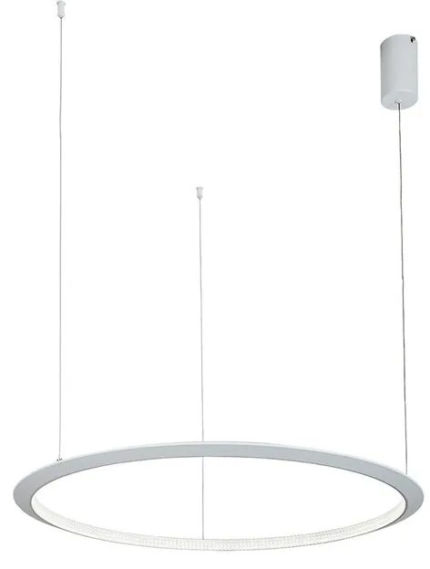 Lampadario LED moderno Delta bianco Ø80cm, luce naturale 4500 lumen, NOVECENTO
