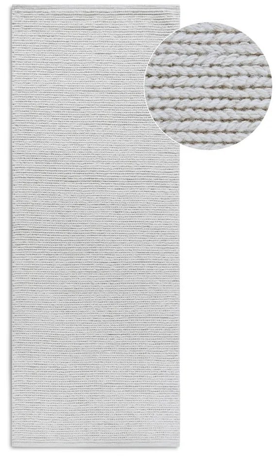 Passatoia bianca in lana tessuta a mano 80x200 cm Francois – Villeroy&amp;Boch