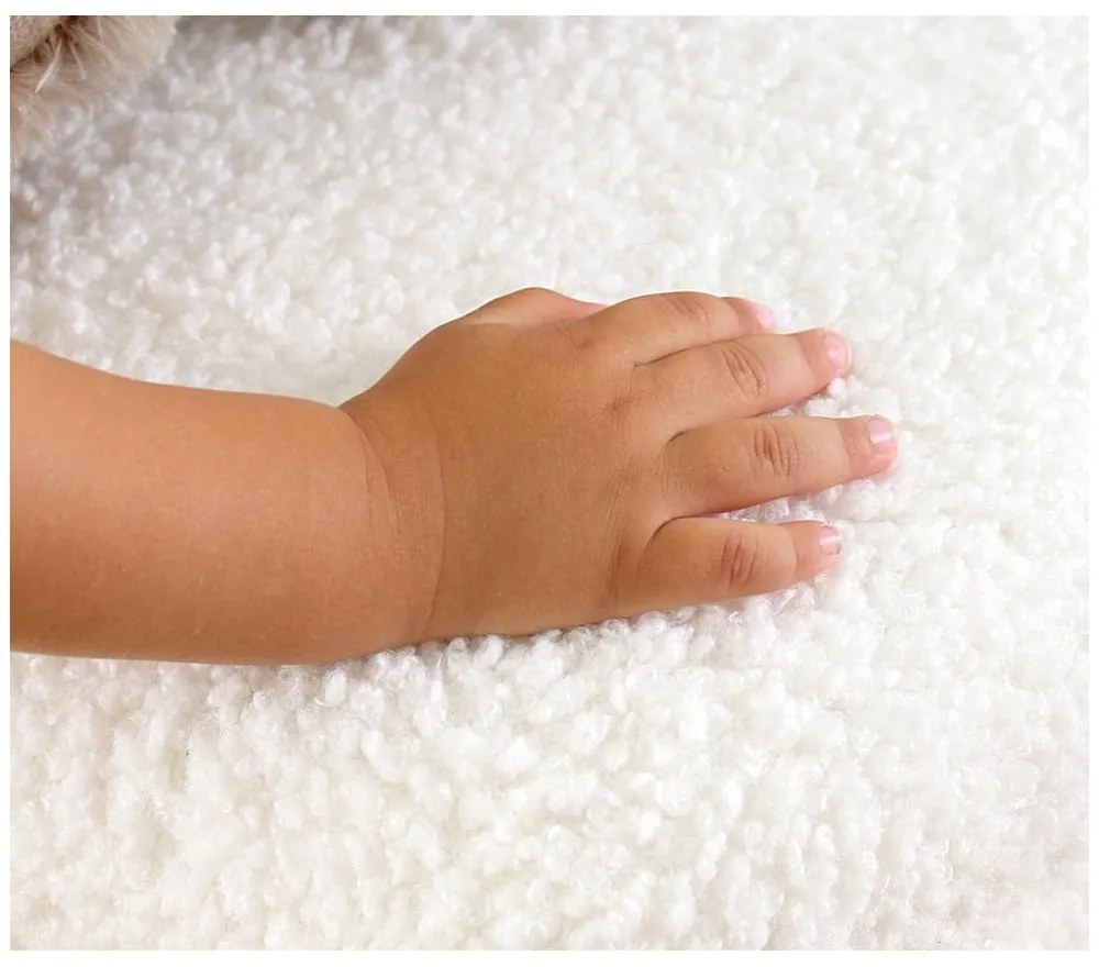 Pouf bianco per bambini in tessuto bouclé Moouv - Artie