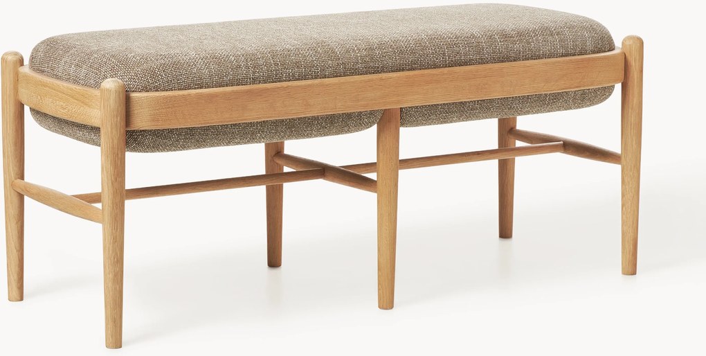 Panca imbottita in legno di quercia Imara