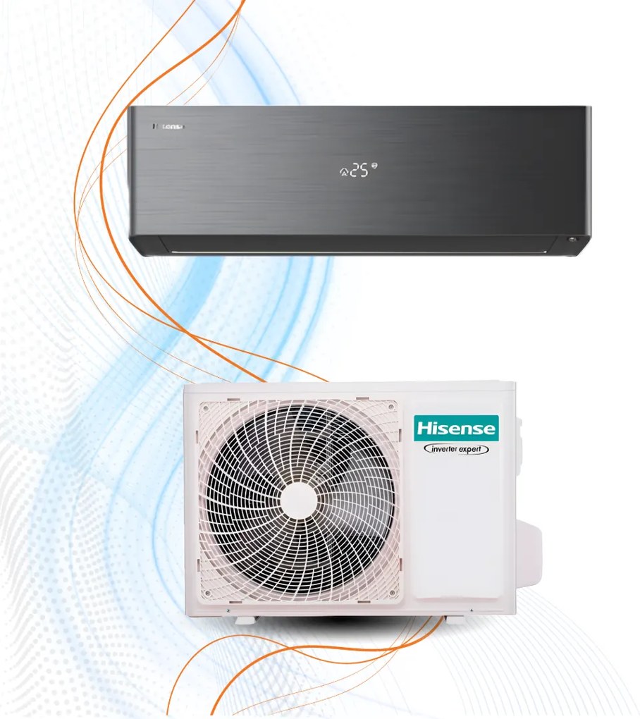 Climatizzatore Hisense Energy Pro X Inverter R-32 WiFi, 12.000 / Nero