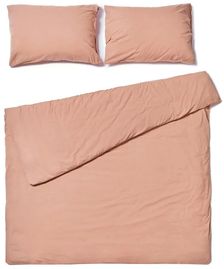 Biancheria da letto matrimoniale marrone naturale in cotone stonewashed , 200 x 220 cm - Bonami Selection