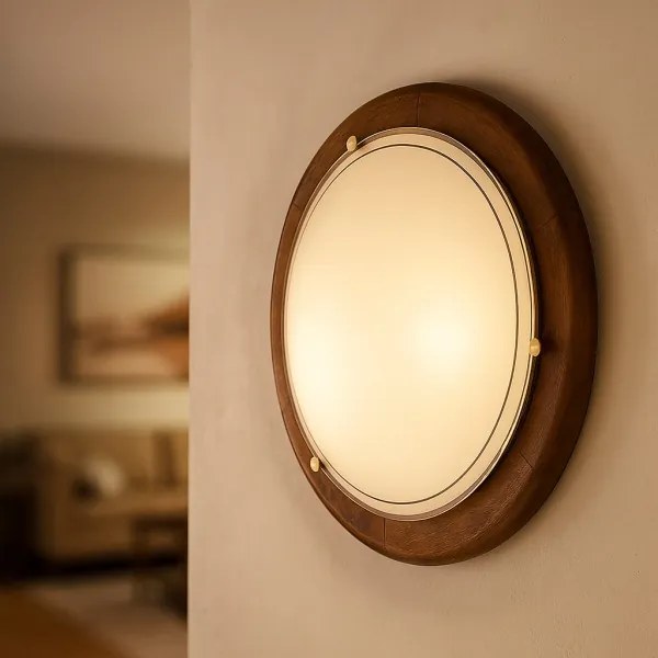 Brilagi - Plafoniera ORBIS 2xE27/60W/230V Ø 38 cm pino