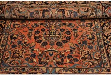 Antik Floreale Terracotta Blu Scuro 100x150 Cm