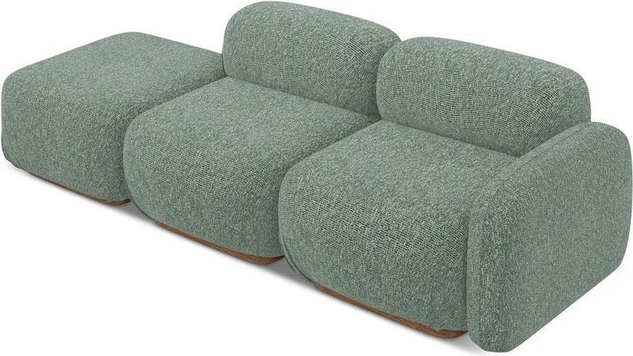 Chaise lounge componibile verde chiaro (con penisola a destra) Ailani – Makamii