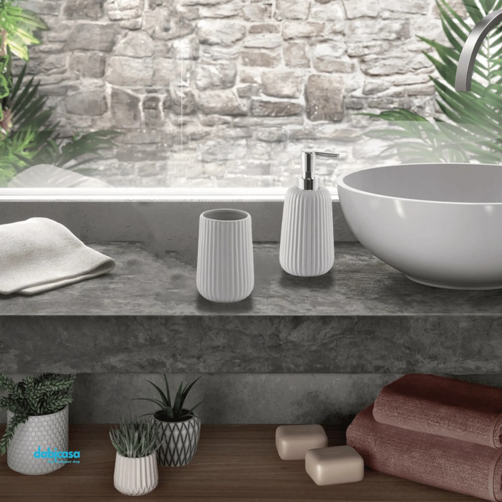 Gedy "Marika" Set Accessori Da Bagno 2 Pezzi Finitura Grigio