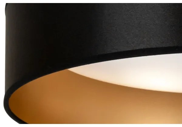 Duolla - Plafoniera LED ROLLER LED/24W/230V diametro 45 cm nero/oro
