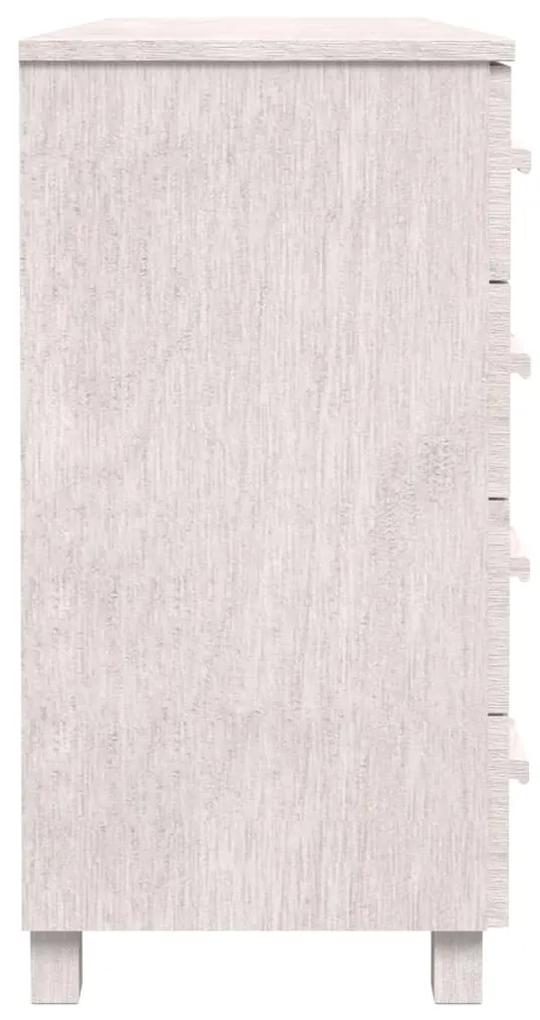 Credenza hamar bianca 113x40x80 cm in legno massello di pino