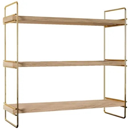 Organizzatore per scaffali 45x40 cm oro/marrone