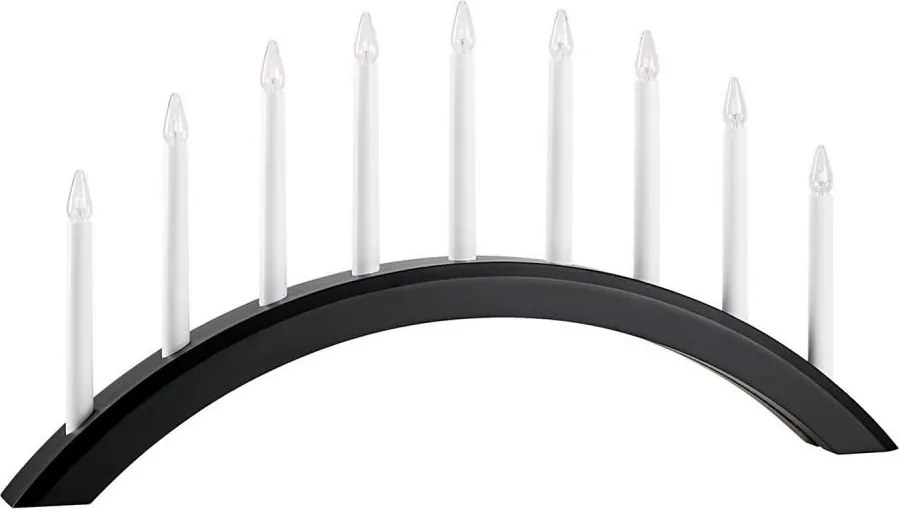 Markslöjd 705957 - Candelabro natalizio AVENTO 9xE10/3W/230V nero