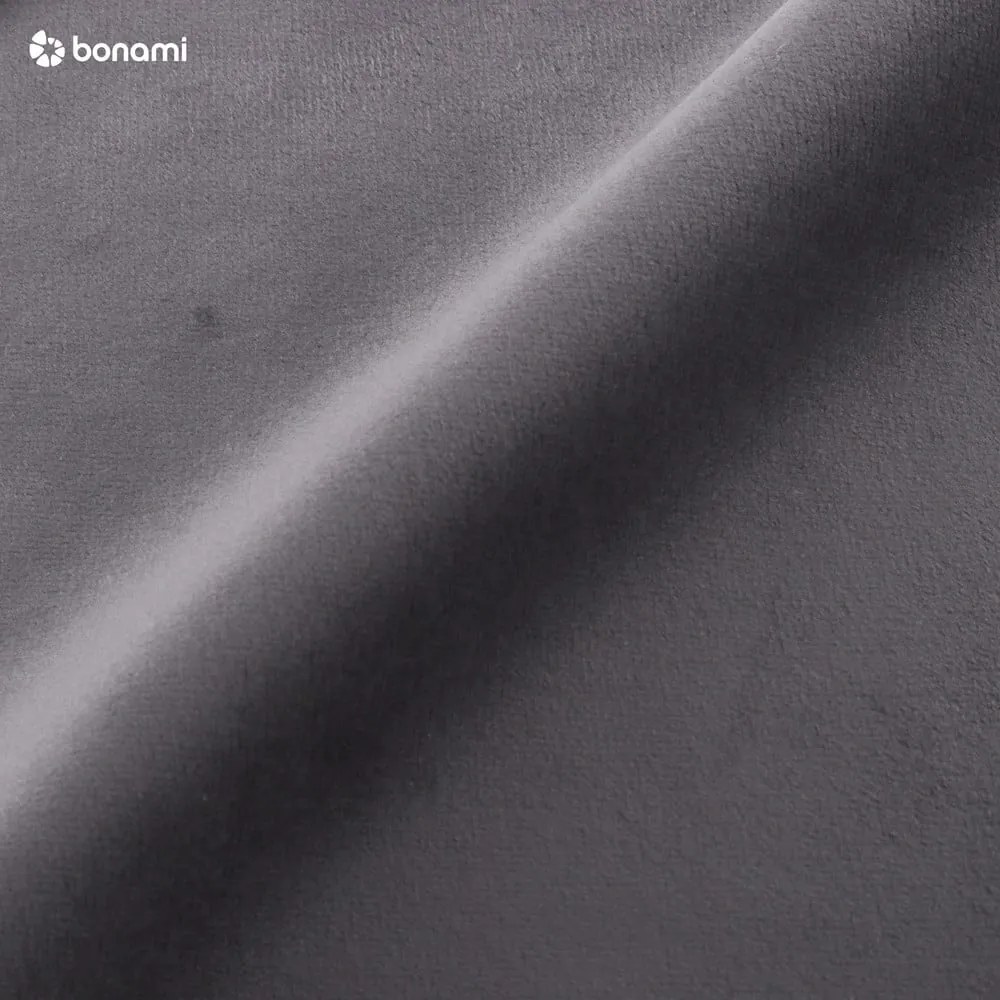 Letto matrimoniale imbottito grigio in velluto con contenitore con rete inclusa 160x200 cm Bellis – Micadoni