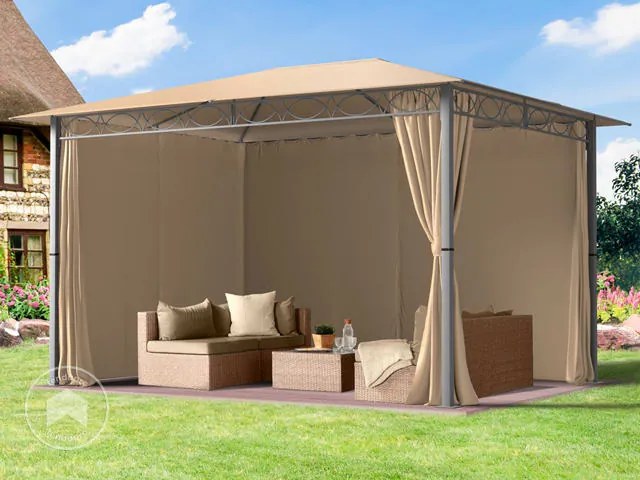 TOOLPORT Gazebo da giardino Paradise Premium ocra, 3x4m - (300116)