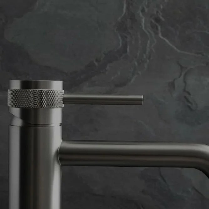 Rubinetto da lavabo Rea Lungo Grip Gun Grey low