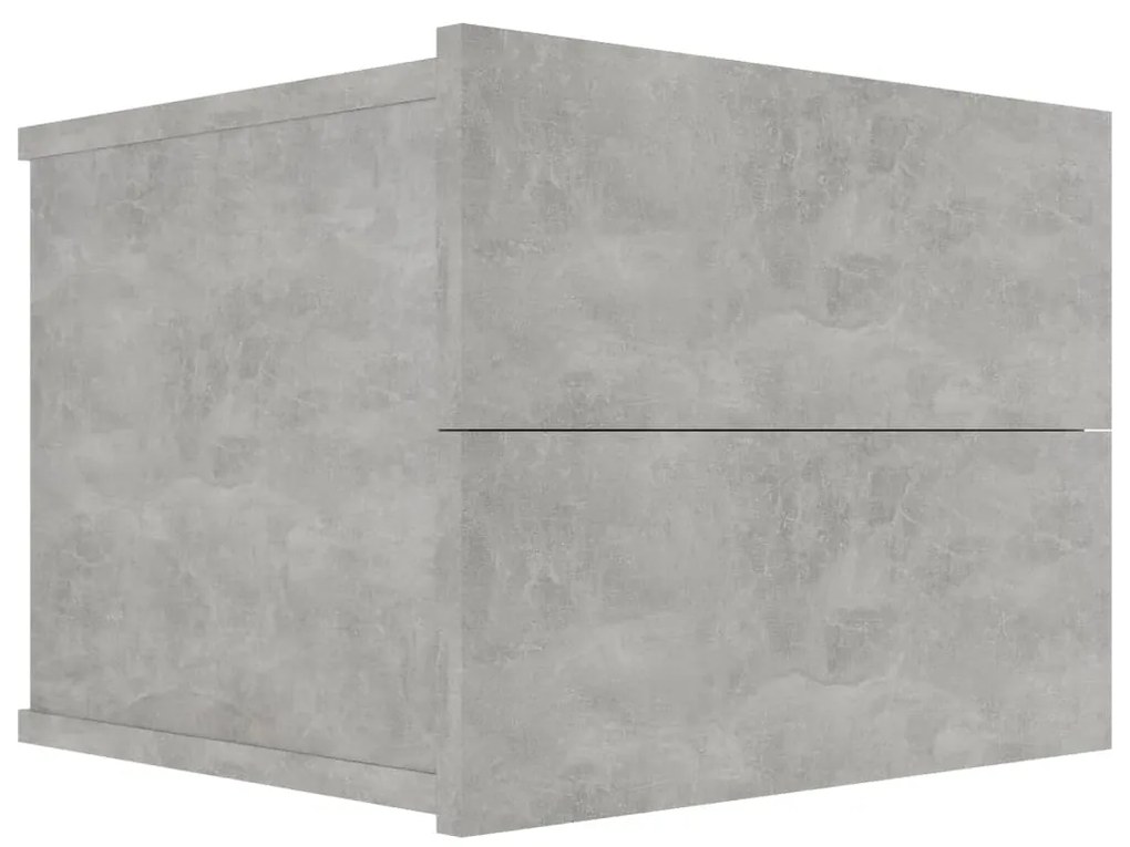 Comodini 2 pz Grigio Cemento 40x30x30 cm in Legno Multistrato