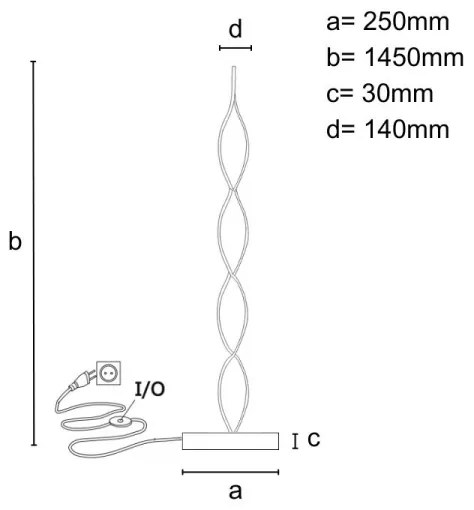 Lampada da terra dimmerabile LED/70W/230V 3000-6500K + telecomando