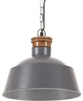 Lampada a Sospensione Industriale 32 cm Grigia E27 cod mxl 61031