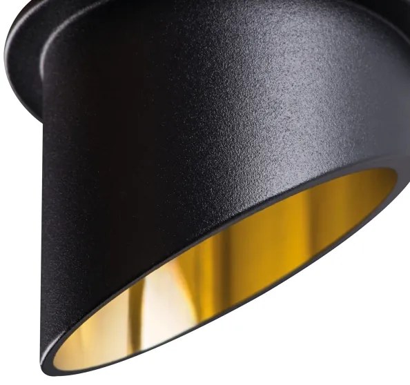 Kanlux 27324 - Lampada da incasso SPAG GU10/35W nero/oro